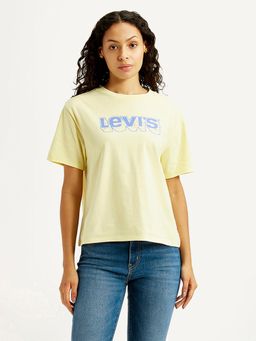 Levi's - Yellow Typography Half Sleeves T-Shirt