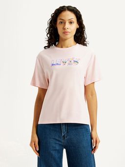 Levi's - Pink Typography Half Sleeves T-Shirt