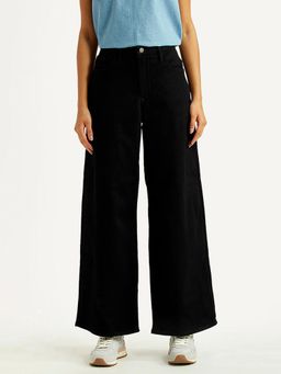 Levi's - Black Solid/Plain Wide Jeans