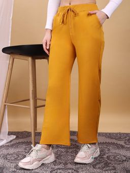 Tikhi Imli - Orange Solid/Plain Straight Casual Pant