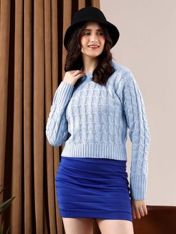 KOTTY - Women Textured Knit with A Winter Essential Pullover Sweater