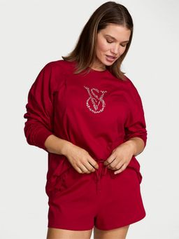 Victoria's Secret - 100% Cotton Shine Long-Sleeve Short Pyjama
