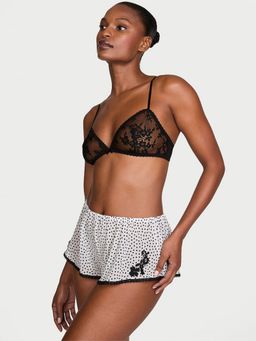 Victoria's Secret - Dream Angels Lace Bralette with Chiffon Polka Dot Shorts