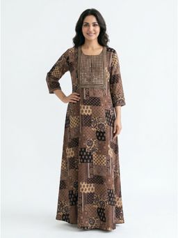 SANAA - Women Printed Viscose Night Dress