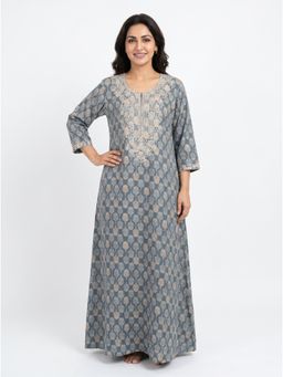 SANAA - Women Floral Printed Viscose Night Dress