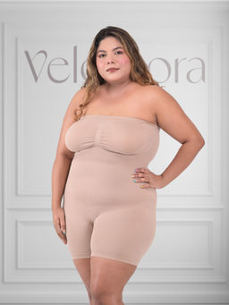Velomora - Beige All-In-One Tummy Control Shapewear Invisible Bodysuit