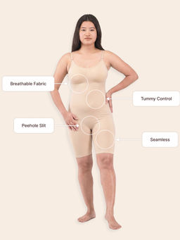 Velomora - Beige Butt Lift Bodysuit