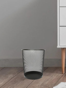 At Home by Nilkamal - Mesh Dustbin Iron (Black)