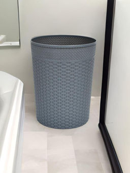 At Home by Nilkamal - Round Garbage Dustbin|Set of 1| Size - 10 Ltr - 24 cm x 30 cm| Grey