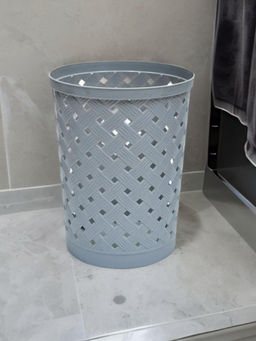 At Home by Nilkamal - Round Garbage Dustbin|Set of 1| Size - 13 Ltr - 25 cm x 32 cm| Grey