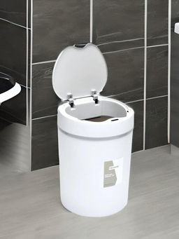 At Home by Nilkamal - Polypropylene 12 L Sensor Lid Dustbin (Grey)