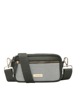 Joon Blu - Nylah Textured Green and Beige Crossbody Bag- Olive and Beige (S)