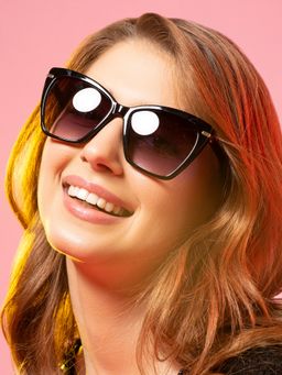 Accessorize London - Womens Straight Arm Cateye Sunglasses