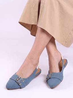 DENILL - Women'S Sky Blue Slingback Sandals