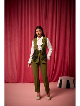 House of Zeniaa - Olive Kayla Co-Ord (Set of 2)