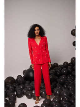 House of Zeniaa - Red Berlin Co-Ord (Set of 2)