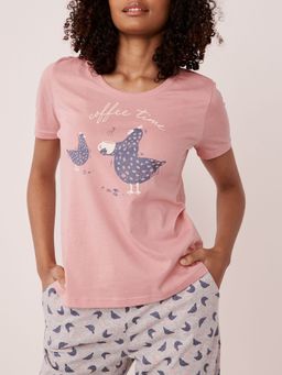 La Vie En Rose - Cotton Crew Neck T-shirt