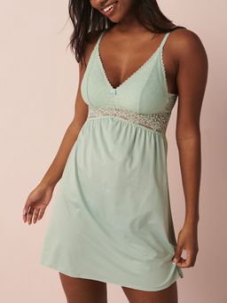 La Vie En Rose - MICRO NYLON LACE CHEMISE