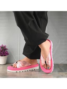 DOCTOR HEALTH SUPER SOFT - Women's Orthopaedic Bow Soft Cushioned Anti-Skid Flipflops - Pink