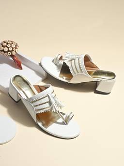 Zebba - Women Rozana White Sandals Heels