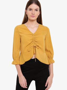 Kazo - Yellow Georgia Top
