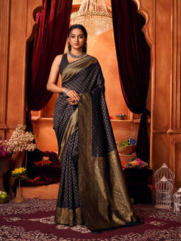 Varanga - Women Banarasi Saree with Unstitched Blouse