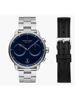 Nordgreen - Pioneer Gift Set - Navy Dial - 3-Link-42mm - Silver-PI42SI3LSINALEBL
