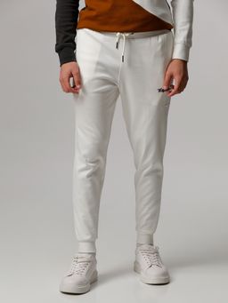 The Bear House - Ardor Edition Men White Solid Slim Fit Track Pants