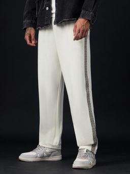 The Souled Store - Straight-Fit Ivory Men Trackpant