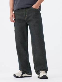 The Souled Store - Wide Fit Denim Dark Stone Men Jeans