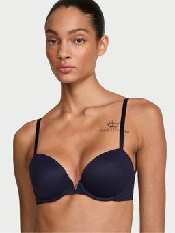 Victoria's Secret - Women Blue Solid/Plain Polyamide Plunge Bra