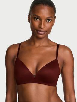 Victoria's Secret - Women Maroon Solid/Plain Polyamide Push-up Bra