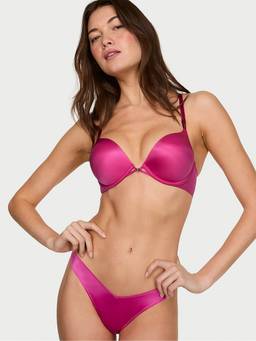 Victoria's Secret - Women Pink Solid/Plain Polyamide Push-up Bra