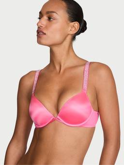 Victoria's Secret - Women Pink Self Design Polyamide Push-up Bra