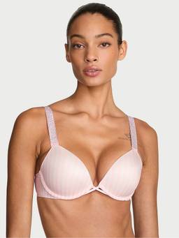 Victoria's Secret - Women Multi-Color Stripes Polyamide Push-up Bra
