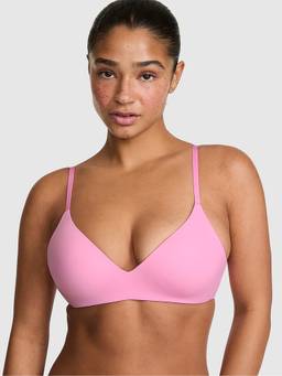 Victoria's Secret - Women Pink Solid/Plain Polyamide Push-up Bra