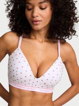 Victoria's Secret - Women Multi-Color Printed Cotton Blend T-Shirt Bra