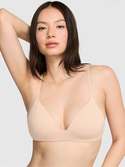 Victoria's Secret - Women Beige Solid/Plain Polyamide T-Shirt Bra
