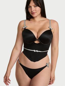 Victoria's Secret - Women Black Solid/Plain Polyamide Push-up Bra