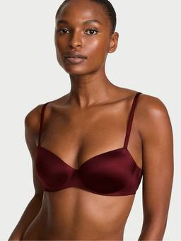 Victoria's Secret - Women Brown Solid/Plain Polyamide Demi / Balconette Bra