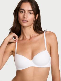 Victoria's Secret - Women White Solid/Plain Polyamide Demi / Balconette Bra