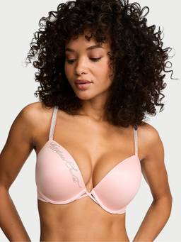Victoria's Secret - Women Pink Embellished/Sequined Polyamide Push-up Bra