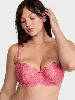 Victoria's Secret - Women Multi-Color Floral Polyamide Demi / Balconette Bra