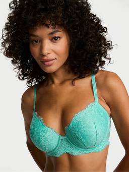 Victoria's Secret - Women Multi-Color Floral Polyamide Demi / Balconette Bra