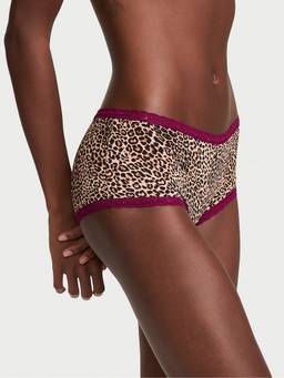 Victoria's Secret - Women Multi-Color Animal Print Cotton Blend Panty