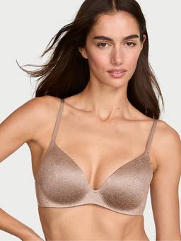 Victoria's Secret - Women Brown Self Design Polyamide Plunge Bra