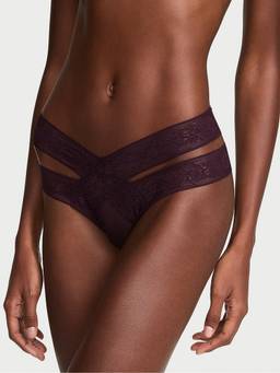 Victoria's Secret - Women Purple Self Design Polyamide Panty