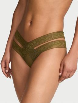 Victoria's Secret - Women Green Self Design Polyamide Panty