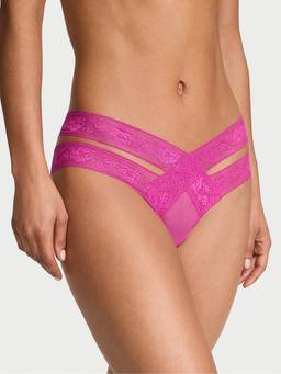 Victoria's Secret - Women Pink Self Design Polyamide Panty