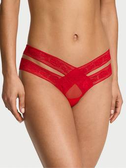 Victoria's Secret - Women Red Self Design Polyamide Panty